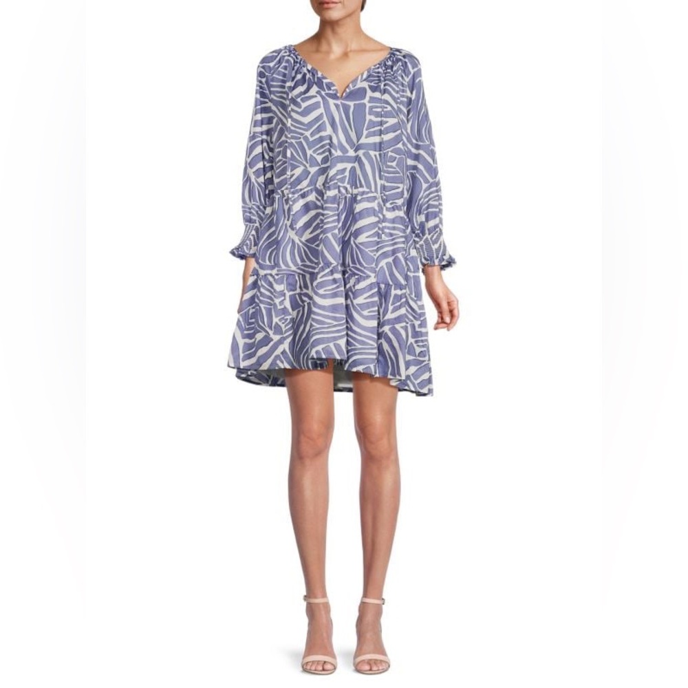 Rails Asia Print Tiered Mini Dress size S NWT